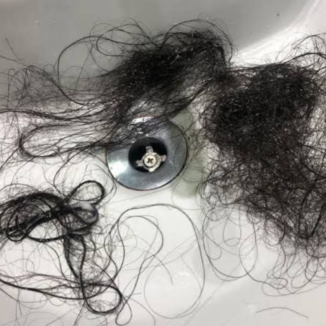 Hair loss in shower drain