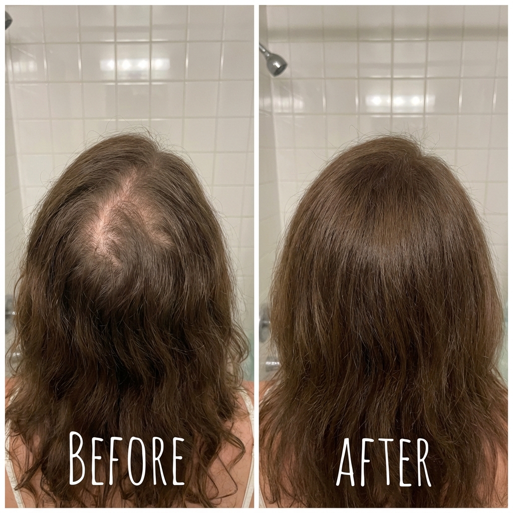 Before and after: hair recovery after weight loss